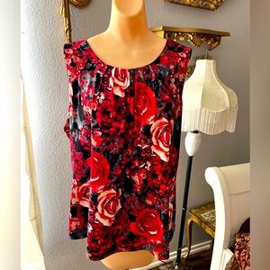 Calvin Klein roses blouse